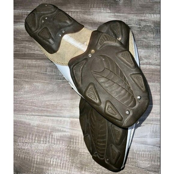 SKECHERS White Leather Dragon Slip On Driving Shoes Men Size 9.5 - Picture 3 of 7